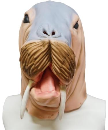 ReneeCho Realistic Walrus Mask | Halloween Head Mask for Adults | Unisex One Size - Buy Online on GoSupps.com