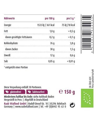 Buy Raab Vitalfood Organic Premium Maca Powder - 100% Raw Maca Roots from Peru 150g Pack for Boosted Health & Vitality - Buy Online on GoSupps.com