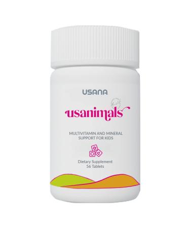 USANA Usanimals | Essentials Kid Friendly Supplements - Support an Already Healthy Immune Function and Brain Development *- 56 Tablets -Serving Size: 1 Tablet