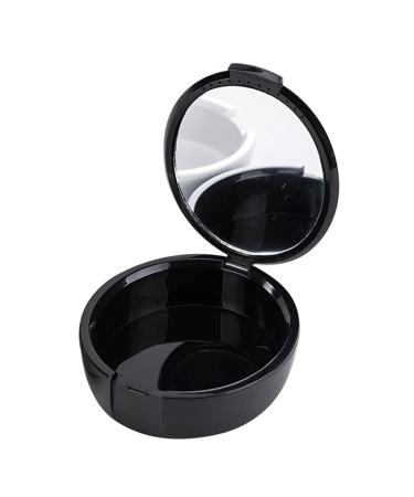 Anawakia Oval Braces Box Denture Box Dental Prosthesis Box With Mirror Black