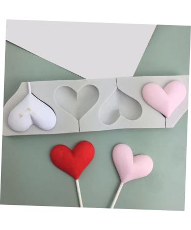 COLLBATH 2pcs Baking Mold/Cake Mold Lollipop Chocolate DIY Candy Mould Sucker Jelly Shaped Maker Fudge Heart Cake Mold Heart-Shaped Heart Silicone Lollipop molds White - Buy Online on GoSupps.com