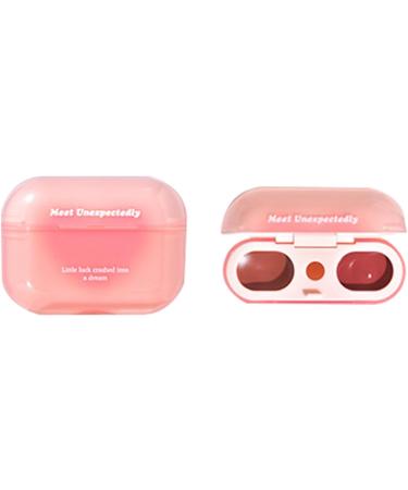 Moisturizing Lip Gloss Moisturizing Lip Gloss | Double Lipstick Balm Earphone Case Lip Gloss Tint Lip Balm with Heart-Shaped Applicator Long Lasting for - Buy Online on GoSupps.com