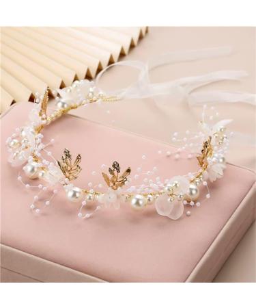 TONAUP Bridal Headband Pearl Flower Headbands for Girl White Eucharist Headpiece Head Vines for Weddings Parties Special Occasions - Buy Online on GoSupps.com