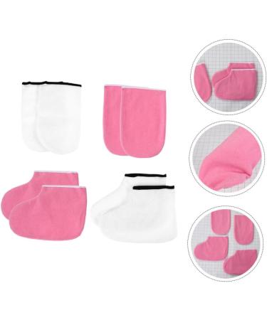 Healeved 2 Sets Leather Horn Boots Heat Wax Hand Cover Wax Care Insulated Mittens Paraffin Wax Mittens Wax Care Mittens Nursing Skin Care Tools Foot Work Combination Set Polyester Lining - Buy Online on GoSupps.com