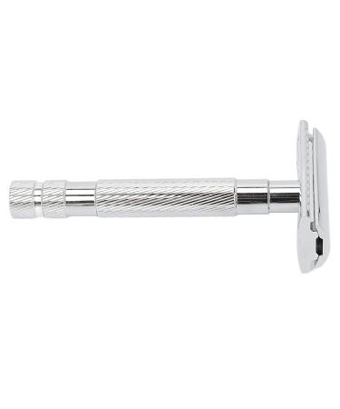 Premium Safety Razor - Durable Non-Slip Shaving Razor for Home Travel & Hotels (Silver) - Buy Online on GoSupps.com