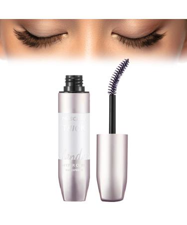 Black Waterproof Mascara, Essence Mascara for Women Makeup, Silk Fiber Mascara Extra Long False Eyelash Effect, Thick and Thickening Anti-Smudge and Non-Clumping Makeup (Coffee, m)