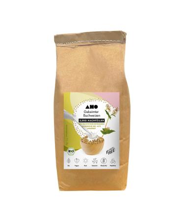 AHO germinated buckwheat 2.5 kg refill organic from Germany and Austria plastic -free packed raw food organic buckwheat and gently dried at 42 C 2.5 kg (1 Pack)