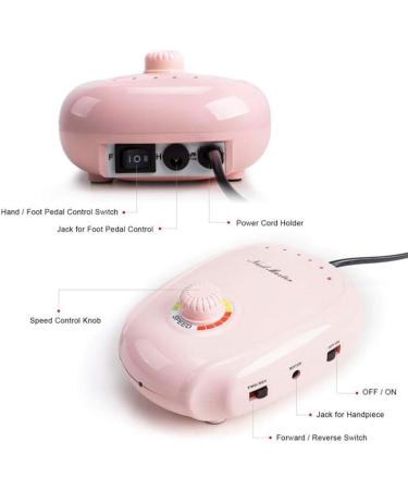 Electric Nail Drill Professional Nail File Polisher Kit for Acrylic Nails Manicure Pedicure Tools 35000RPM Nail Buffer Manicure Pedicure Polishing Tools Pink - Buy Online on GoSupps.com
