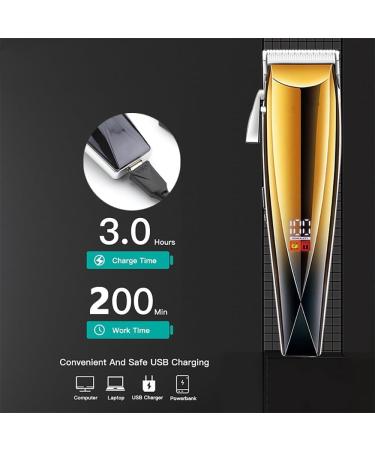 Buy High Power Hair Clippers for Men - Waterproof Electric Hair Clipper with LCD Display & Carving Oil | Professional Household Grooming - Buy Online on GoSupps.com