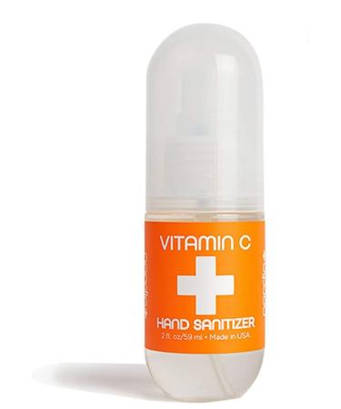 Vitamin C Hand Sanitizer | Lightly Scented | Fast Absorbing Mist | Kills Bacteria | Perfect for Home Office or On the Go | Made in USA (2 oz)