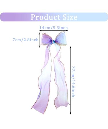 Colorful Ribbon Hair Bows Set for Girls - 5pcs Princess Bows Hair Barrettes with Alligator Clips - Kids & Teens Hair Accessories - Buy Online on GoSupps.com