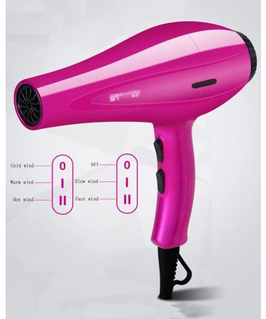 Professional Hair Dryer 2000W High Power Hair Dryer Salon Lightweight Hair Dryer 3 Heat Settings with Diffuser Nozzle - Buy Online on GoSupps.com