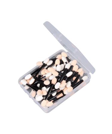 Angoily 50 Pcs Eyeshadow Sponge Applicator Double Head Makeup Tools Eye Shadow Brush Sponge Brush Disposable