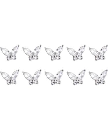 FEIlei 10 Bows Nail Art Charms Nail Rhinestones Alloy Butterfly-Nail Crystals Diamonds - Buy Online on GoSupps.com