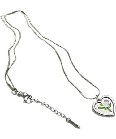 Oralgos Adjustable Love Shape Necklace - Tulip Heart Pendant Collarbone Chain | Elegant French Style Accessories for Women - Buy Online on GoSupps.com