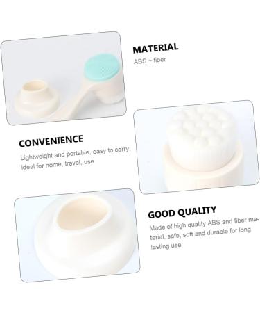 POPETPOP 1pc Face Brush Blackhead Removing Brush Face Soap Brush Face Skin Care Exfoliator Manual Face Hand Held Face Manual Facial Brush Silicone Brush Abs Double Sided White - Buy Online on GoSupps.com