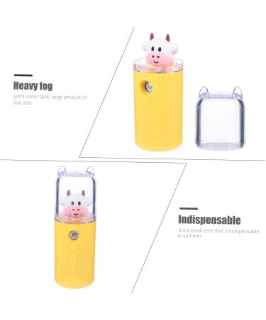 CANIGHT Moisturizer Cute Handheld Fan and Humidifier Aromatherapy Diffuser Plastic Material Yellow 3.8x3.8x10.8cm - Buy Online on GoSupps.com