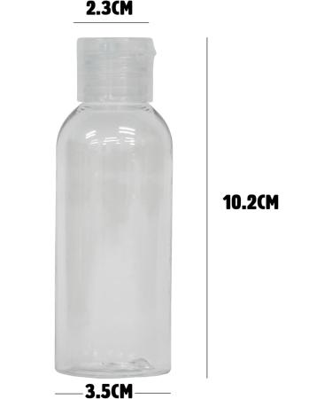 Palm Safe Plastic 50ml Travel Bottles with Flip Cap - 10 Pack PET002 Clear - Buy Online on GoSupps.com