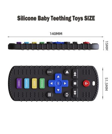 Silicone Baby Teething Toy - Remote Control Shape Chew Toy for Babies Over 6 Months (Black) - Buy Online on GoSupps.com