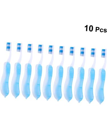 Skisuno 10-Pack Portable Foldable Toothbrushes for Adults & Kids - Travel-Friendly Manual Collapsible Toothbrushes - Buy Online on GoSupps.com