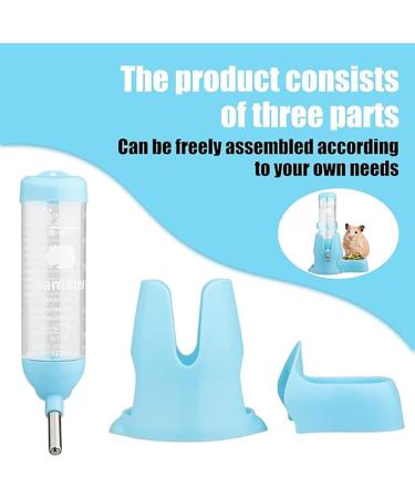 Hamster Water Bottle 80ml Hamster Water Dispenser Free Standing Small Animal Water Bottle with Stand Hut Automatic Feeder and Food Dispenser Holder for Rabbit Guinea Pig Rat Gerbil Chinchilla - Buy Online on GoSupps.com