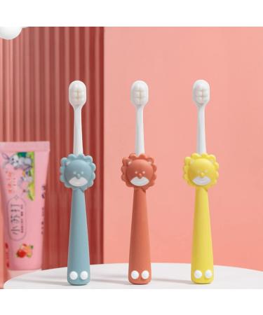 Healeved 3-Piece Cartoon Lion Soft Bristle Children Toothbrush Set Ergonomic Design for Tooth Sensitivity & Postpartum Care - Buy Online on GoSupps.com