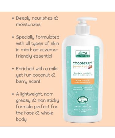 Aleva Naturals Cocoberry Toddlers & Kids Hair & Body Care TRIO Shampoo & Body Wash Conditioner Body Lotion - 480 mL x 3 - Buy Online on GoSupps.com
