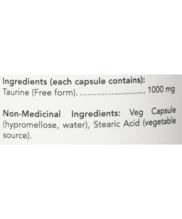 NOW - Taurine 1000mg 250 Vegetarian Capsules Taurine Unflavored 250 count (Pack of 1) - Buy Online on GoSupps.com
