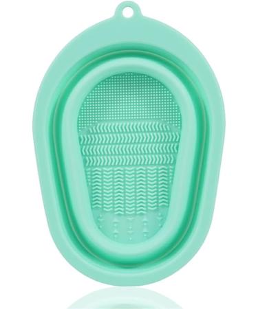 Dajidafu Makeup Brush Cleaning Mat Reusable Folding Cosmetic Tools Washing Pad Portable Eyeliner Applicators Scrubber Household Green - Buy Online on GoSupps.com
