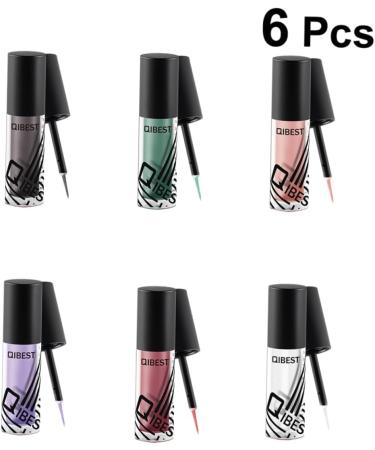 FRCOLOR 6pcs Eyeshadow Sparkling Liquid Eyeliner Glitter Shinny Eyeliner Eye Shadow Flash - Buy Online on GoSupps.com