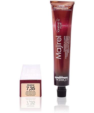L'Or al Professionnel Majirel 7.35 Golden Blonde Mahogany Beauty Cream Covers up to 100% of White Hair & Provides Shine and Intense Color 50 ml - Buy Online on GoSupps.com