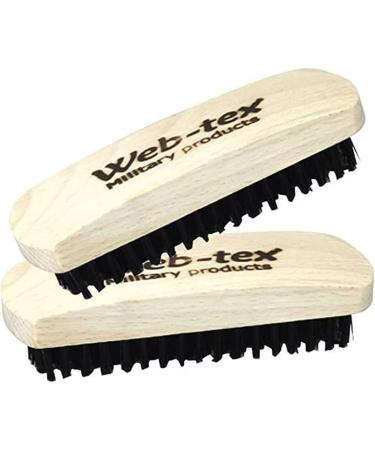 Web-tex 2 x Large Boot Shoe Boot Polishing Brush Military Army Cadet Polish Care Kit Set