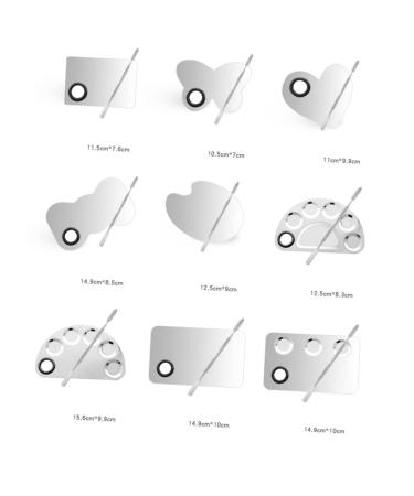 Buy Metallic Eyeshadow Palette & Nail Art Tools Set - Stainless Steel Scraper & Spatula Kit for Perfect Makeup & Manicure | 12.5x8.3cm - Buy Online on GoSupps.com