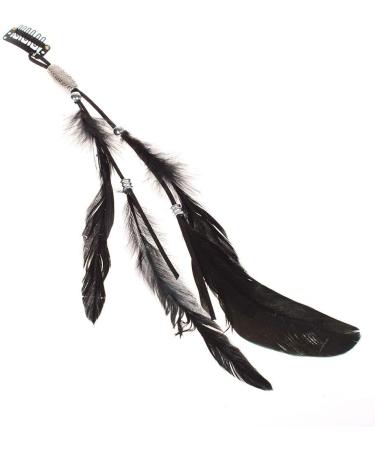 Generse Feather Hair Clips Boho Hippie Feather Hair Extensions Indian Headdress for Women and Girls (3 Pieces) - Buy Online on GoSupps.com