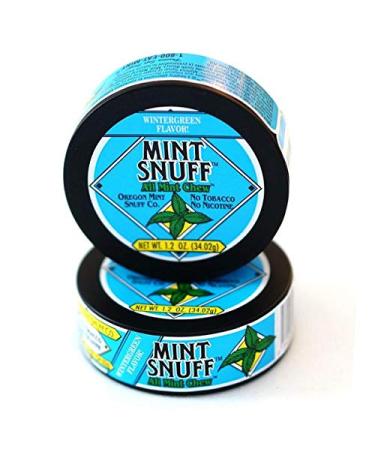 Mint Snuff All Mint Chew - Wintergreen Flavor - 6 cans by Oregon Mint Snuff Company