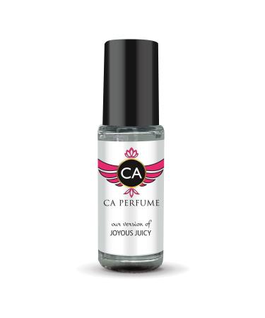 CA Perfume Impression of Joyous Juicy For Women Replica Fragrance Body Oil Dupes Alcohol-Free Essential Aromatherapy Sample Travel Size Concentrated Long Lasting Attar Roll-On 0.14 Fl Oz/4ml-X1