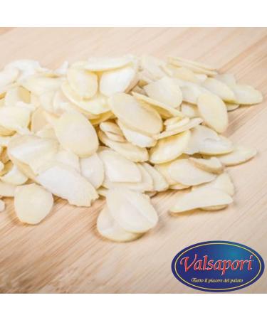  HOME LINE Valsapori - Raw Roasted Almonds - 500g Pack - Origin: Sicily | Raw unroasted Italian almonds - Peeled almond flakes - Dried fruit snack - Rich in fiber and vitamins - Buy Online on GoSupps.com
