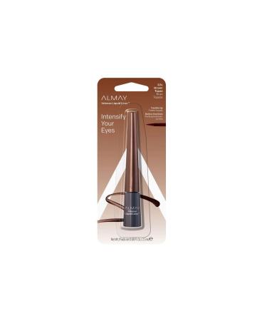 Almay Waterproof Liquid Eyeliner in Brown Topaz - 0.08 Oz | Fade-Proof, Easy-to-Apply Liner Brush - Buy Online on GoSupps.com