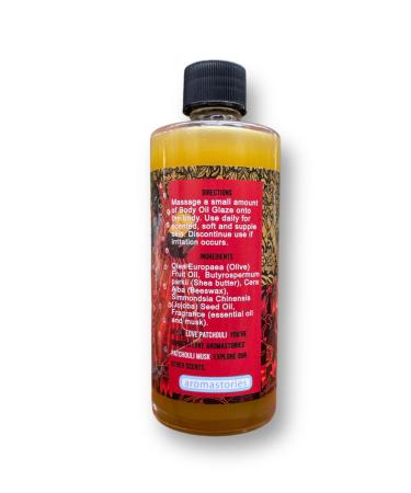 Buy Body Oil Glaze - Patchouli Musk 4oz | Luxurious Moisturizer with Essential Oils - Highly Fragrant Skin Conditioner - Buy Online on GoSupps.com