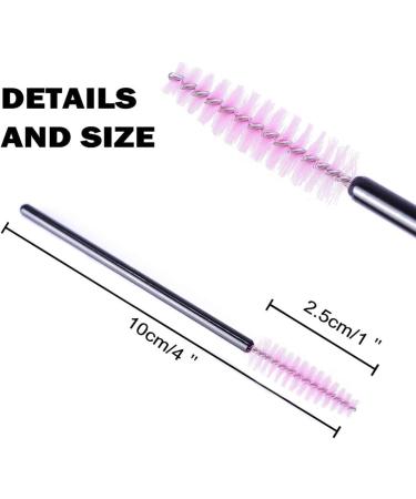 50 Pieces Disposable Eyelash Brushes Mascara Wands Eyelash Eyebrow Applicator Cosmetic Makeup Brush Tool Kits (Black/Pink) Black-Pink - Buy Online on GoSupps.com