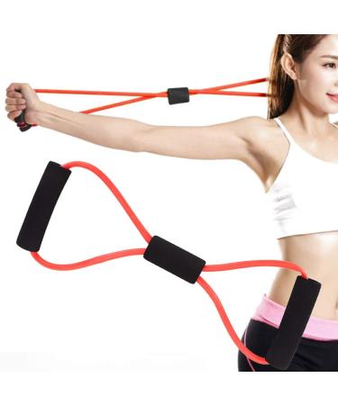 8 Shaped Pull Rope Chest Expander - Comfortable Elastic Strong Tension for Blood Circulation - Red - Buy Online on GoSupps.com