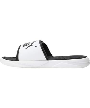 PUMA Unisex Royalcat Comfort Slide Sandal - White & Black - EU 42 | International Shipping Available - Buy Online on GoSupps.com