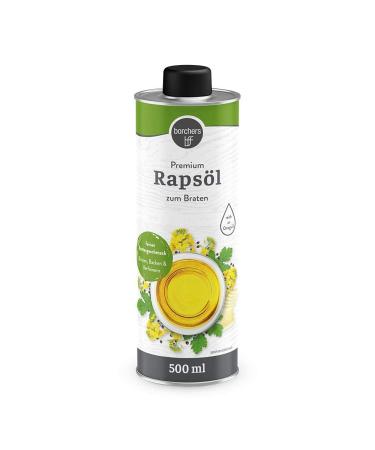Borchers 2x Premium Rapeseed Oil Set | 2x 500ml | Rich in Omega-3 | Fine Butter Taste | Ideal for Roasting & Baking - 1L Total - Buy Online on GoSupps.com