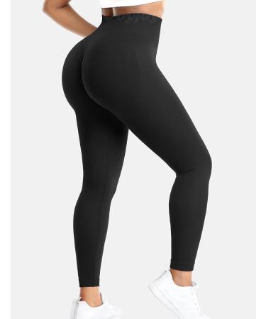 VOYJOY Women's Scrunch Butt Lifting High Waist Yoga Leggings - Black, Small - Buy Online on GoSupps.com