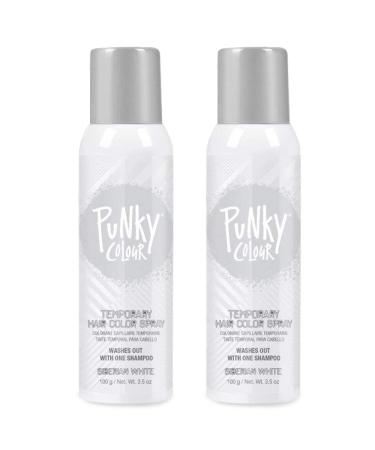 Punky Temporary Hair Color Spray Siberian White Non-Damaging Quick Drying Hair Dye Instant Vivid Hair Color 3.5 oz 2-Pack 3.5 Ounce (Pack of 2) Siberian White
