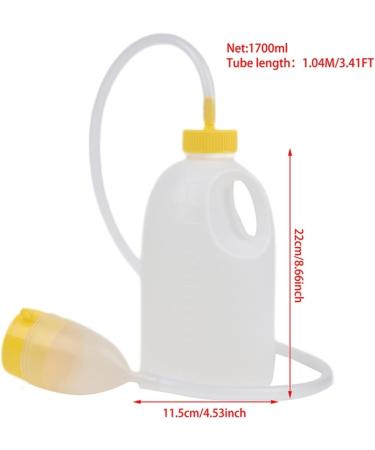 Portable Urinals 1700ml Portable Home Male Pee Bottle Urine Collector Storage with Pipe for Men Urinal for Men Women (Color : 1) - Buy Online on GoSupps.com