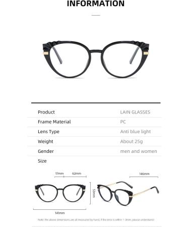 SERONI Metal Temples TR90 Cat Eye Blue Light Blocking Glasses - UV Protection for Men & Women - Stylish Black 62mm Reading Glasses - Buy Online on GoSupps.com