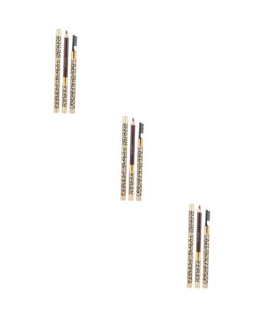 Mipcase 6 Pcs Eyebrow Pen White Eye Liner Pencils Brow Gel Brow Brush Eyeliner Miss Major Eyebrow Brush 1 count (Pack of 1) As Shownx3pcs