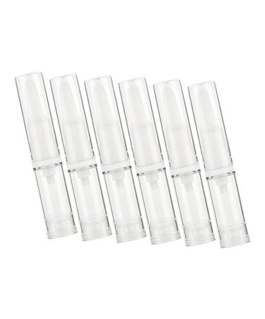 SKISUNO Skincare Containers 6pcs Liquid Foundation Bottle Travel Bottles Foundation Bottle with Press Pump Cream 11.50X1.90X1.90CM Transparent