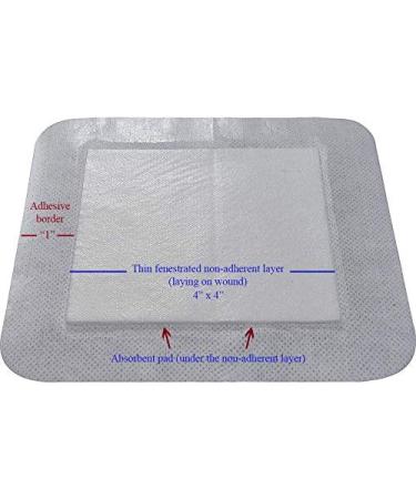 Bordered Gauze Island Dressing | 6 x 6 Sterile Latex Free 30 Per Box | Areza Medical Wound Dressing - 30 Count - Buy Online on GoSupps.com